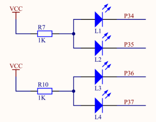LED指示灯模块硬件图