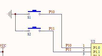 2个按键模块硬件图