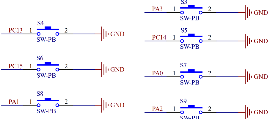 7位按键模块硬件图