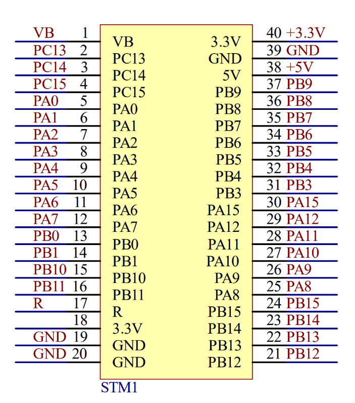 STM32F103C8T6模块硬件图