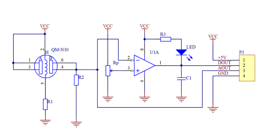 MQ135空气质量传感器硬件图
